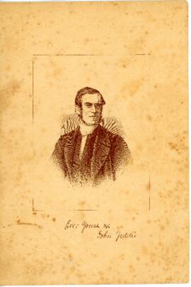 Print of a portrait sketch of John Geddie