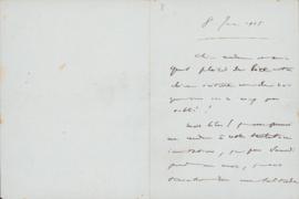 Letter from Camille Saint-Saens