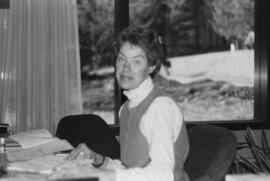 Photograph of Barbara Neilsen in the Killam Library administration office