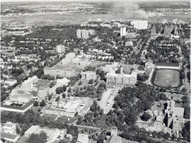 Photograph of an aerial view of Dalhousie University campus