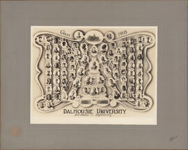 Composite photograph of Dalhousie University Arts, Science and Engineering class of 1918