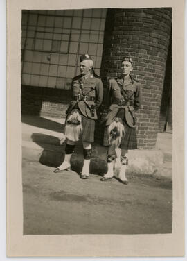 Photograph of two men in regimental dress