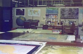Photograph of the map collection room at the Killam Memorial Library, Dalhousie University