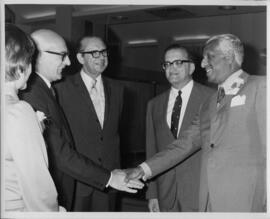 Photograph of H. Shirley Amerasinghe and others at Pacem in Maribus II