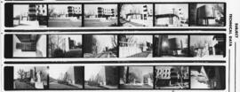 Photograph is a contact sheet of exterior photos of the Dalhousie Arts Centre