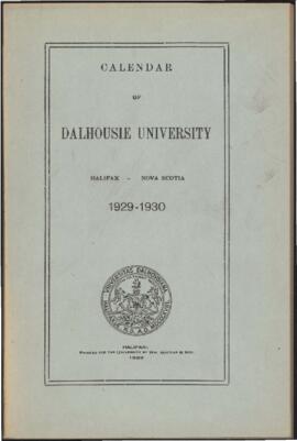 Calendar of Dalhousie University, Halifax, Nova Scotia : 1929-1930