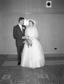 Photograph of Mr. & Mrs. Wright at their wedding