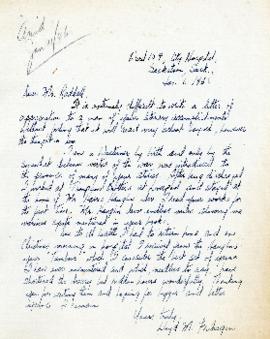 Correspondence between Thomas Head Raddall and Lloyd M. Frihagen