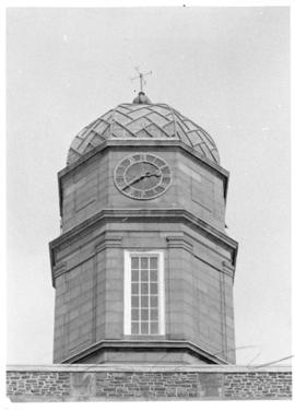 Photograph of the Henry Hicks Arts & Administration Building clock tower