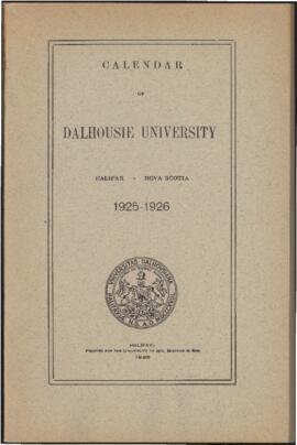 Calendar of Dalhousie University, Halifax, Nova Scotia : 1925-1926