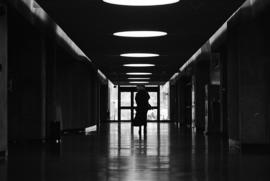 Photograph of a hallway in the Dalhousie Arts Centre