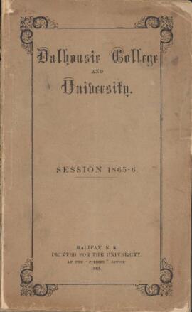 Dalhousie College and University : session 1865-1866