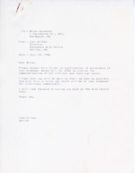 Correspondence and invoices related to the purchasing of computer equipment for the Dalhousie Art...