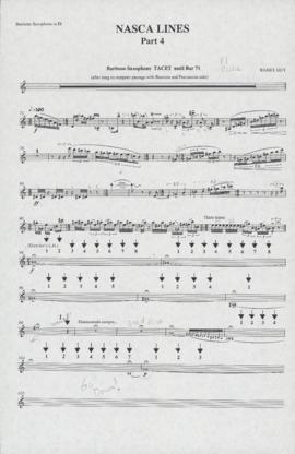 Nasca lines : part 4 : baritone saxophone in E-flat