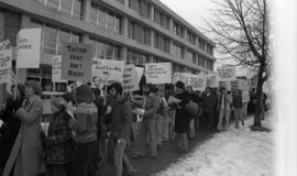 Photograph of a protest against tuition increases
