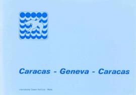 International Ocean Institute brochure 'Caracas - Geneva' and untitled reports on the third sessi...