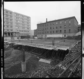 Photograph of the construction of the Children’s Hospital by McDonald Construction