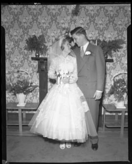 Photograph of Marilyn MacPherson and her husband on their wedding day