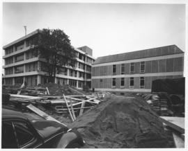 Photograph of the Student Union Building under construction