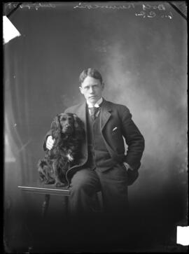 Photograph of Mr. Dolf Bernasconi and his dog