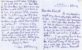 Correspondence between Thomas Head Raddall and Grace Holloway