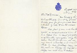 Correspondence between Thomas Head Raddall and Eleanor Millard
