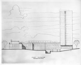 Drawing of the east elevation of the Sir Charles Tupper Medical Building