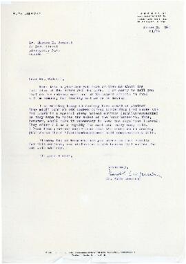 Correspondence between Thomas Head Raddall and Dr. Ruth Liepman