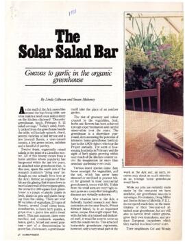 The Salad Bar : Guavas to garlic in the organic greenhouse : [clipping]