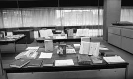 Photograph of a French and Acadian book display