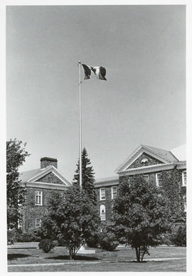 Photograph of the Flagpole at Studley Campus