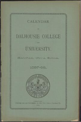 Calendar of Dalhousie College and University, Halifax, Nova Scotia : 1897-1898