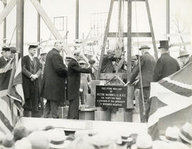 Cornerstone laying ceremony with Hector McInnes