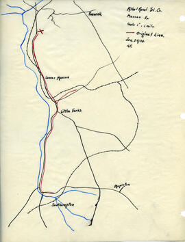 Map of Athol Rural Telephone Company's telephone line