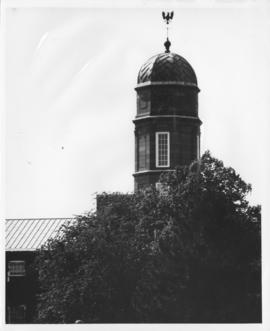 Photograph of the Arts & Administration Building clock tower