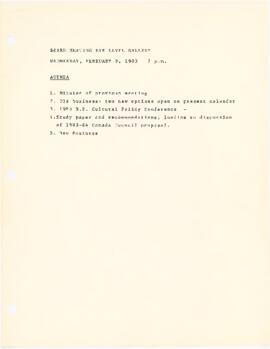 Minutes and report from Board meeting held on February 9, 1983