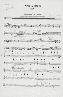 Nasca lines : part 4 : tenor saxophone in B-flat