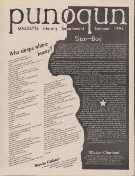 Punoqun : the Gaezette Literary Supplement, Summer 1994