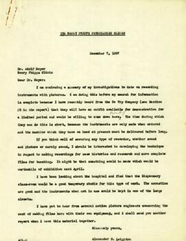 Correspondence with Adolf Meyer