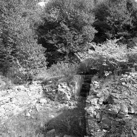 Photograph of an old stone foundation or wall