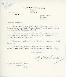 Correspondence between Thomas Head Raddall and Sydney G. Dobson