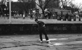 Photograph of skateboarding at the Bowl in the Halifax Commons