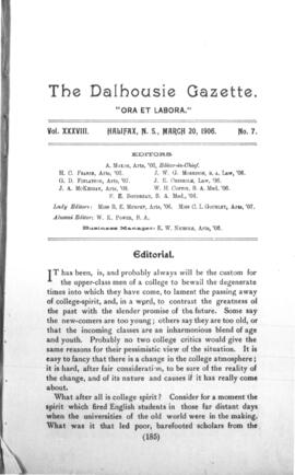 The Dalhousie Gazette, Volume 38, Issue 7