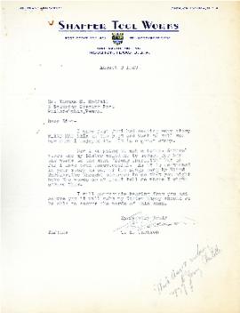 Correspondence between Thomas Head Raddall and T. E. Jackson