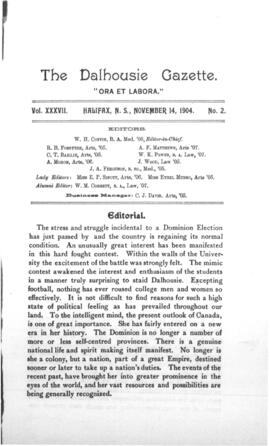 The Dalhousie Gazette, Volume 37, Issue 2