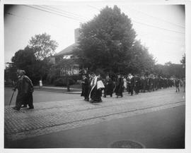 Photograph of an alumni procession