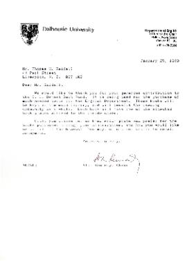 Correspondence between Thomas Head Raddall and Alan Kennedy