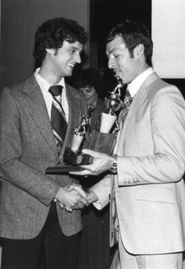 Photograph of Ken Bickerton and Pierre Page : MVP award presentation