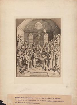Engraving of a theatre of anatomy : [16--]