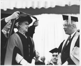 Photograph of Lola Henry receiving an honorary degree